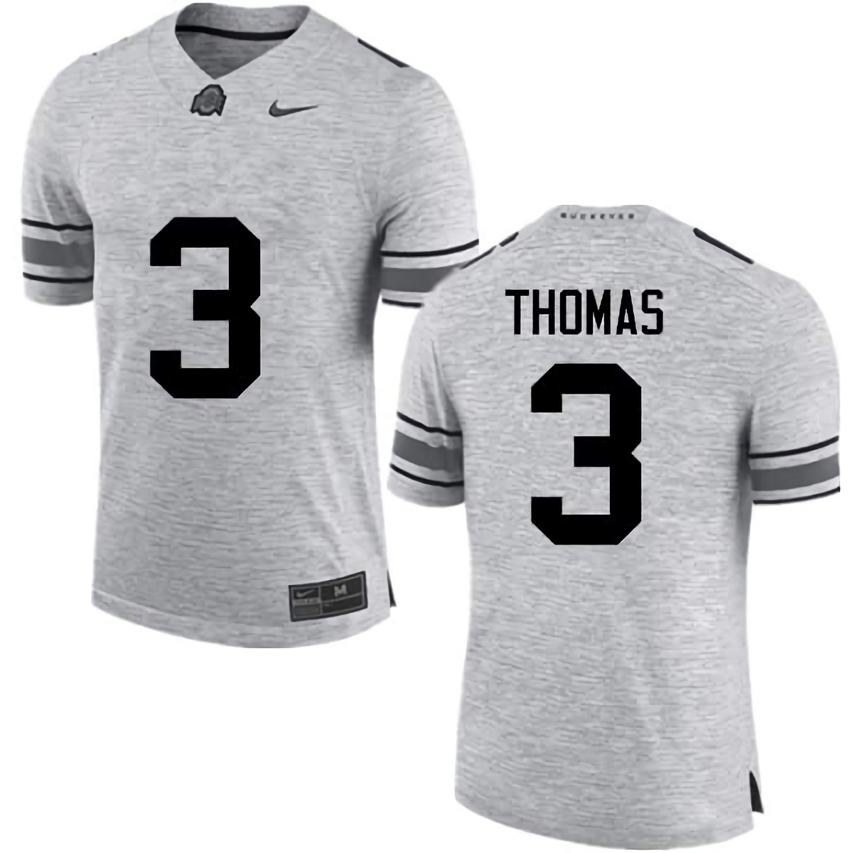 Michael Thomas Ohio State Buckeyes Men's NCAA #3 Nike Gray College Stitched Football Jersey VFR0356PN